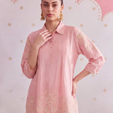 Inaaya Lemonade Pink Embroidered Co-ord Set