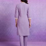 Avni Lavender Embroidered Kurta Set