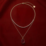 Meher Amethyst Druzy Crystal Necklace