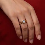 Chrome Selene Moonstone Ring