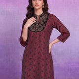 Mahira Maroon Printed Co-ord Set