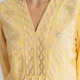 Elowen Pastel Yellow Embroidered Co-ord Set