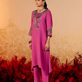 Navya Royal Fuchsia Embroidered Kurta Set