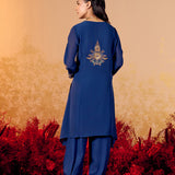Aaradhya Antique Blue Embroidered Suit Set