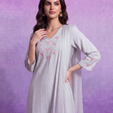 Meher Powder Blue Embroidered Suit Set
