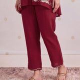 Arohi Bright Red Embroidered Co-ord Set