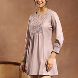 Cotton Linen Embroidered Top