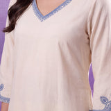 Anika Ivory Embroidered Kurta Set