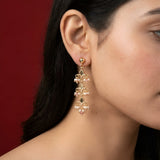 Salmon Pink Ira Beaded Earrings
