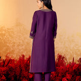 Riva Imperial Purple Embroidered Suit Set