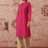 Sylvia Crimson fuchsia Monochrome Lyocell Kurta for Women