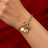 Gold Amara Heart Coin Bracelet