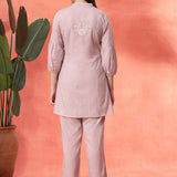 Cotton Blend Embroidered Co-Ord Set