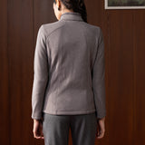 Noelle Grey Fur-lined Jacket