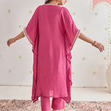 Amaira Barbie Pink Embroidered Kaftan Set