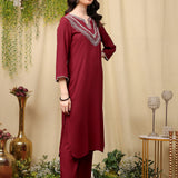 Viscose Rayon Embroidered Kurta Palazzo Dupatta Set