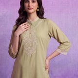 Avni Green Embroidered Kurta Set