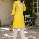 Cotton Linen Embroidered Tunic
