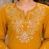Pure Cotton Embroidered Kurta with Palazzo Set