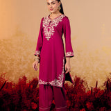 Samaira Electric Fuchsia Embroidered Suit Set