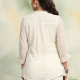 Ethnic Threadwork A-Line Georgette Kurti