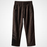 Black Cotton Blend Regular Fit Capris