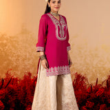 Saanvi Antique Pink Embroidered Sharara Set