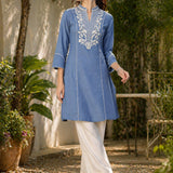 Cotton Embroidered Shirt Kurta Set