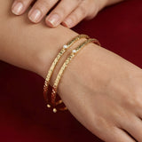 Gold Aira Pearl Bangle Set