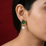 Emerald Avni Swarovski Pearl Earrings