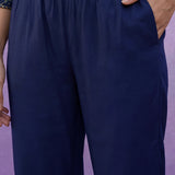 Blue All Over Printed Kurta Set with Dori Embroider