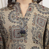 Ethnic Motif Printed Tassel Detail Kurti