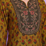 Mustard Viscose Straight Kurta Set