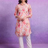 Siya Pink Printed Kurta Set