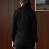 Sorelle Black Tweed Coat