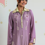 Ishani Bright Orchid Applique Embroidered Co-ord Set