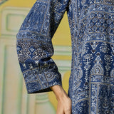Aarna Indigo Blue Printed Tunic