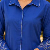 Viscose Rayon Embroidered Tunic Palazzo Co-Ord Set