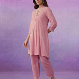 Light pink Dori Embroidered Coord Set