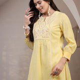 Cotton Linen Embroidered Top
