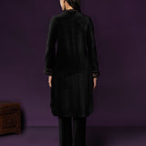 Iravya Black Embroidered Velvet Co-ord Set