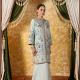 Vaara Nishat Sky Blue Embroidered Suit Set with Dupatta