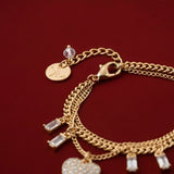Lyra CZ Heart Bracelet