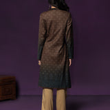 Kavi Olive Printed Fleece Long Kurta