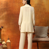 Viscose Rayon Embroidered Top and Trouser Co-Ord Set