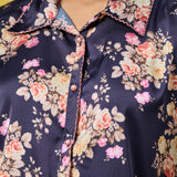 Eshara Garnet Red Floral Printed Shirt