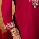 Samaira Maroon Embroidered Suit Set