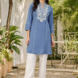 Cotton Embroidered Shirt Kurta Set