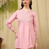 Cotton Linen Embroidered Top