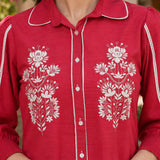 Cotton Embroidered Shirt Top